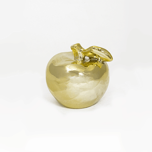 Фигура Яблоко 10 см под золото керамика