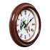 Часы настенные 21 см Ландыши и бабочка коричневый корпус