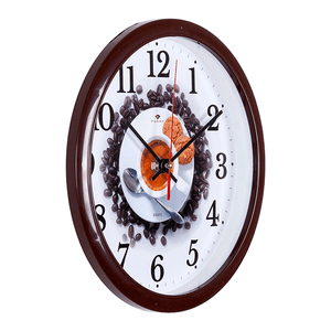 Часы настенные 22 см Кофе коричневый корпус