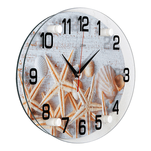 Часы картина Овал 35х25 см Морские звезды