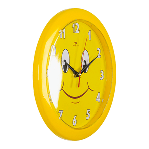 Часы настенные 25 см Смайлик желтые