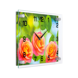 Часы картина Три розы 35х25 см