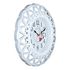 Часы настенные Ажур Адажио 30 см белый с серебром корпус