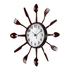 Часы настенные Вилки Ложки 33 см коричневые
