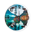 Часы картина Овал 35х25 см Горное озеро