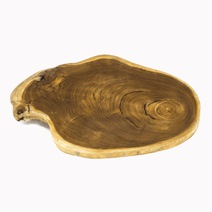 Поднос слэб фигурный декоративный Каллисто 50х35 см в ассортименте тиковое дерево
