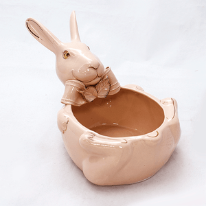 Конфетница Кролик 28х15х16 см кремовая в ассортименте