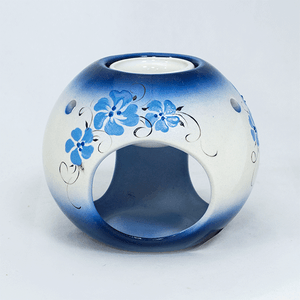 Аромалампа Шар 12 см Цветы бело-голубая в ассортименте