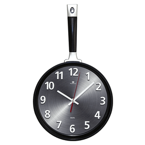 Часы настенные Сковорода 26х43 см хром синий корпус