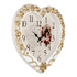 Часы настенные Сердце Нежность 41х36 см белый с золотом корпус