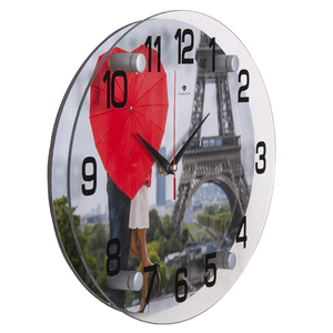 Часы картина Овал 35х25 см Из Парижа с любовью
