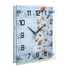 Часы картина Квадро 25х25 см Ракушки серый фон