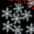 Набор новогодних украшений Снежинки 30 шт диаметр 13 см белые