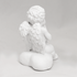 Фигурка Ангелочек на сердце Философ 8 см белый