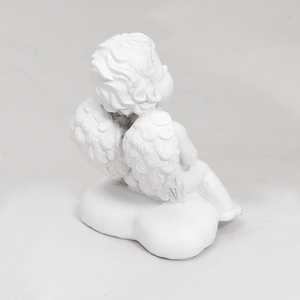 Фигурка Ангелочек на сердце Ожидание 8 см белый