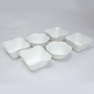Набор тарелочек 6 шт Жасмин Набор диаметр 10 см белые керамика