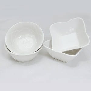 Набор тарелочек 4 шт Жасмин диаметр 10 см белые керамика