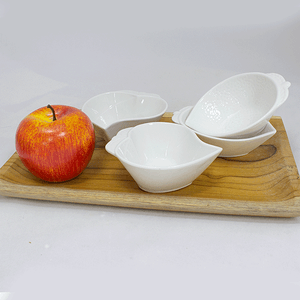 Набор тарелочек 4 шт Любимые фрукты диаметр 12 см белые керамика