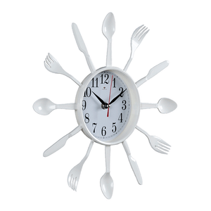 Часы настенные Вилки Ложки 33 см белые