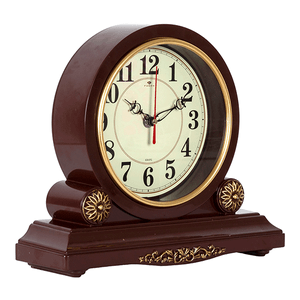 Часы каминные 30х26 см коричневые с золотом