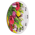 Часы картина Овал 35х25 см Яркие тюльпаны