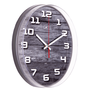 Часы настенные 25 см Эко серый корпус
