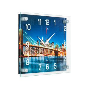 Часы картина Мост в ночи 35х25 см