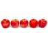 Декоративные фрукты 5 красных яблок