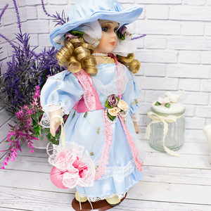 Кукла Мадемуазель 30 см лазурное платье