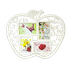 Фоторамка Коллаж на 4 фото 46х40 см Яблоко растительный ажурный орнамент белая