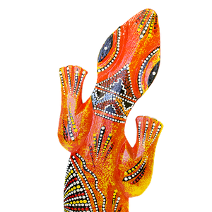 Панно настенное Геккон 15х50 см огненное с элементами австралийской мозаики в ассортименте