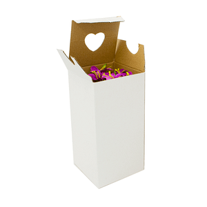 Букет декоративный Лилии 20 см цветы в пурпурных тонах белое кашпо