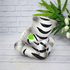 Копилка Тигр с цветком 18х17 см серый с белым