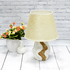 Лампа настольная Лолита 35 см бело-песочный абажур айвори