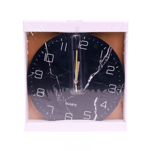 Часы настенные 30 см Черный мрамор