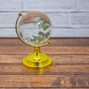 Глобус цветной на подставке 8 см некондиция золото
