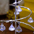 Ёлка LED прозрачные игрушки 20 см серебро подсветка