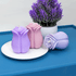 Свеча Бутон розы 6х8 см фиолетовая