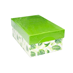 Подарочные коробки Джунгли Зеленая крышка Набор 3 шт 19х12х7,5-15х10х5 см