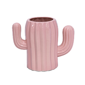 Ваза Кактус 19х16 см розовая