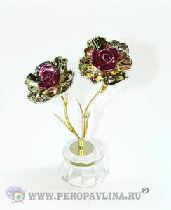 Цветок Роза 2цв 8*13*5см белый