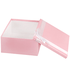 Подарочные коробки с лентой Набор 3 шт розовые квадратные
