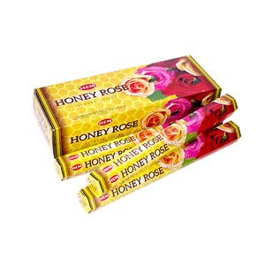 Благовоние HEM Мед Роза Honey Rose шестигранник упаковка 6 шт