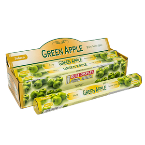 Благовоние Sarathi Зеленое Яблоко Green Apple шестигранник упаковка 6 шт