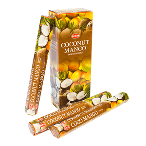 Благовоние HEM Кокос Манго Coconut Mango шестигранник упаковка 6 шт