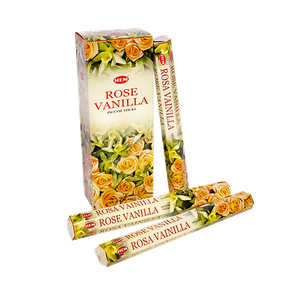 Благовоние HEM Ваниль Роза Vanilla Rose шестигранник упаковка 6 шт