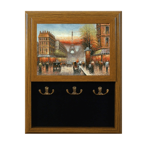 Ключница открытая 6 крючков 32х40 см Париж орех