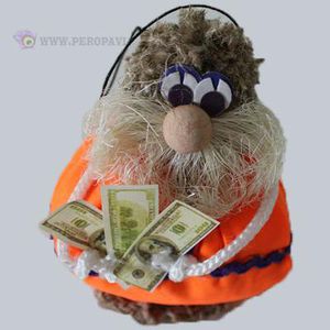 Домовенок "С долларами" 8*9*6см