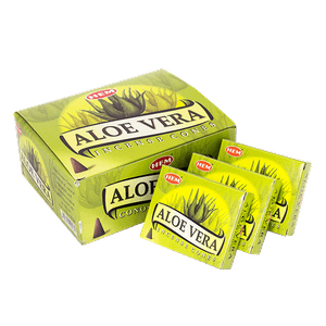 Благовония HEM конусы Алое  Вера Aloe Vera упаковка 12 шт