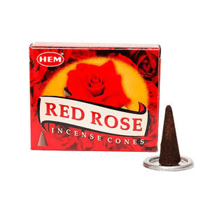 Благовония HEM конусы Красная Роза Red Rose упаковка 12 шт